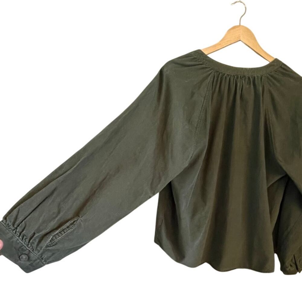 Universal Thread Olive Green Corduroy Relaxed Boho Top Size‎ Large - Picture 6 of 8